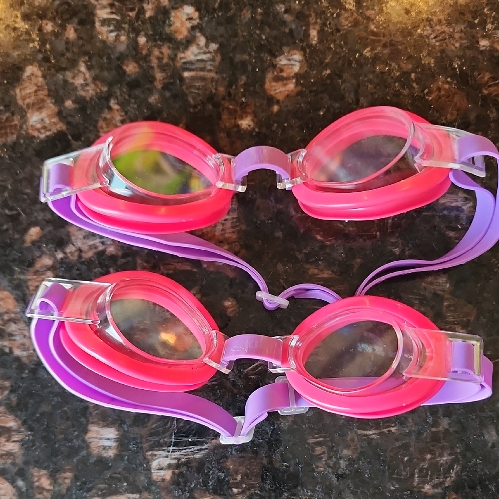 Pink and Purple Swim Goggles